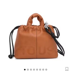 Tous Tan Leather Tote Bag